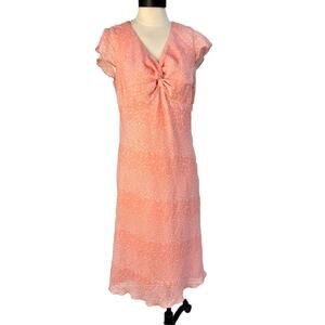 VTG R&K Original Dress Babydoll Pink/Peach Floral SZ 12 90s Y2K Romantic